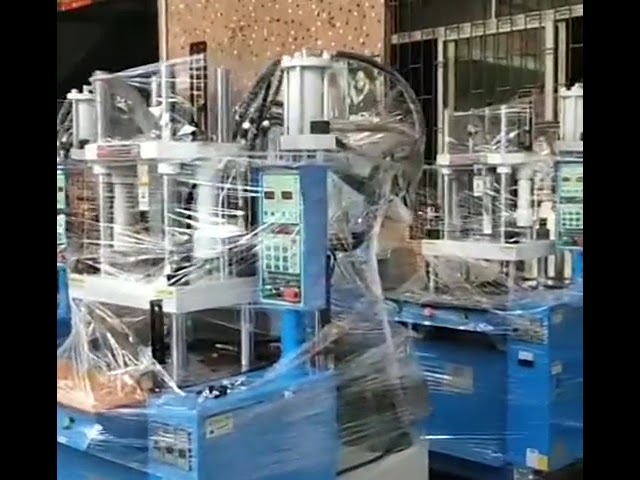 DC Plug Wire Insert Injection Molding Machine   15T Vertical PVCTPEPP Plastic Molding