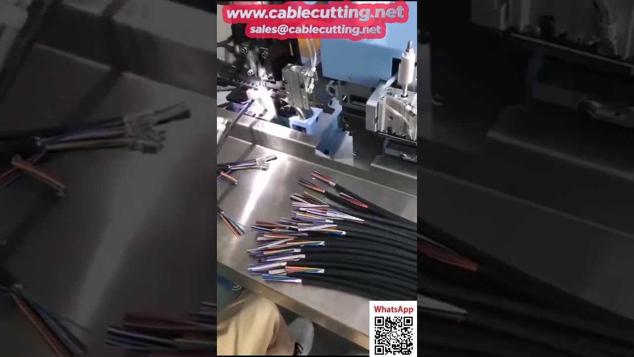 Máquina peladora y crimpadora automática de cable con cubierta multinúcleo 20 núcleos