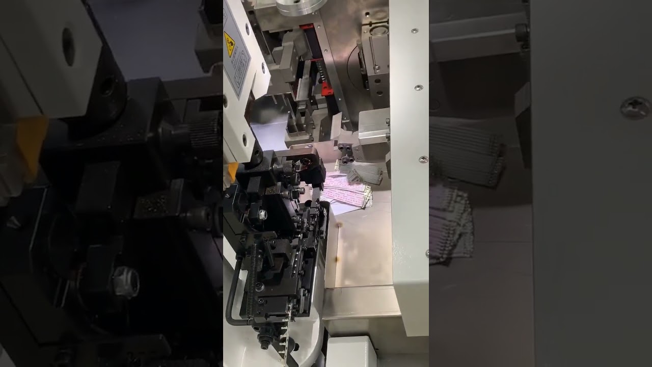 Πλήρως Αυτόματη Δικέφαλη Μηχανή Crimping Καλωδιώσεων - Τύπος Εργασίας #εργοστάσιο #μηχανή