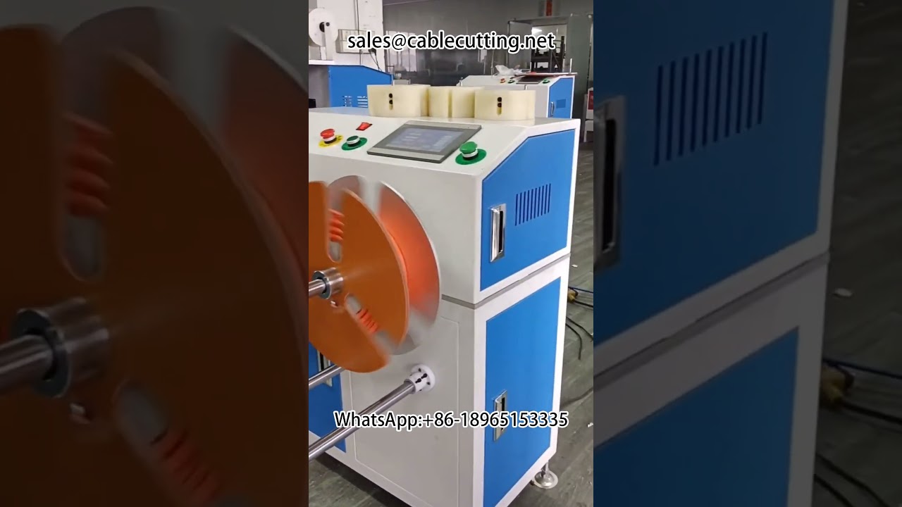 Large rolls are divided into small rolls #metre counting rewinding #wire winding machine #wire harne