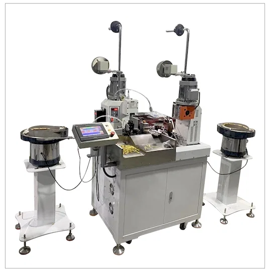 Auto Διπλός-Head Vibrating Crimp Μηχανή - Αυτόματη μηχανή πτύχωσης καλωδίων